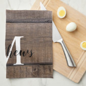 Eigen standaardinschrijvingsmonogram voor bijpasse theedoek (Quarter Fold)