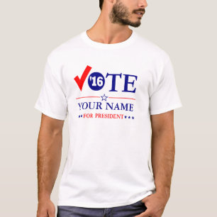 Eigen STEMMING voor "Jouw naam" T-shirt
