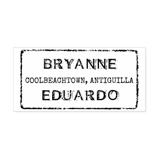 Eigen stempel voor bruiloft voor bestemming (Afrduk)