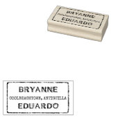 Eigen stempel voor bruiloft voor bestemming (Gestempeld)