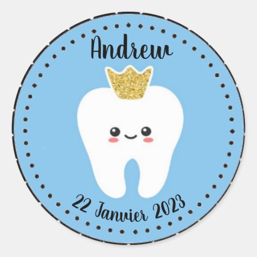 Eigen sticker Eerste Dent Bébé Garçon (Voorkant)