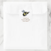 Eigen Stickers met het label Honey Bee Insect Art  (Tas)