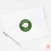 Eigen stickers voor vrolijk kerstfeest met schatti (Envelop)