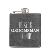 Eigen  stijl bruiloft Groomsman Flask Heupfles (Voorkant)