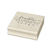 Eigen stijlvolle script familienaam retouradres rubberstempel (Stempel)