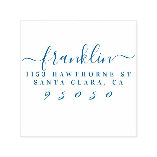 Eigen stijlvolle script familienaam retouradres  zelfinktende stempel (Design)