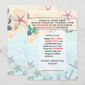 Eigen strandontwerp Kust- en zeevaart evenement ui Kaart (Voorkant / Achterkant)