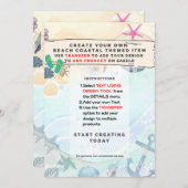 Eigen strandontwerp Kust- en zeevaart evenementen  Kaart (Voorkant / Achterkant)