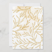 Eigen streekbladeren met de datum save the date (Achterkant)