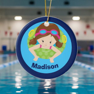 Eigen swim-team - Kerstmis Keramisch Ornament