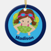 Eigen swim-team - Kerstmis Keramisch Ornament (Voorkant)