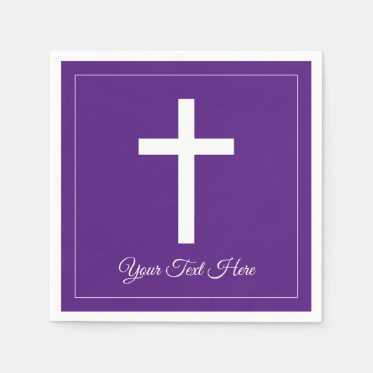 Eigen symbool voor het religieuze kruis van de hei servet (Voorkant)