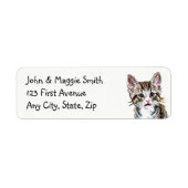 Eigen tablet Cat Kitten Cute Address Label (Voorkant)