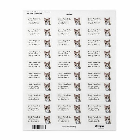 Eigen tablet Cat Kitten Cute Address Label (Full Sheet)