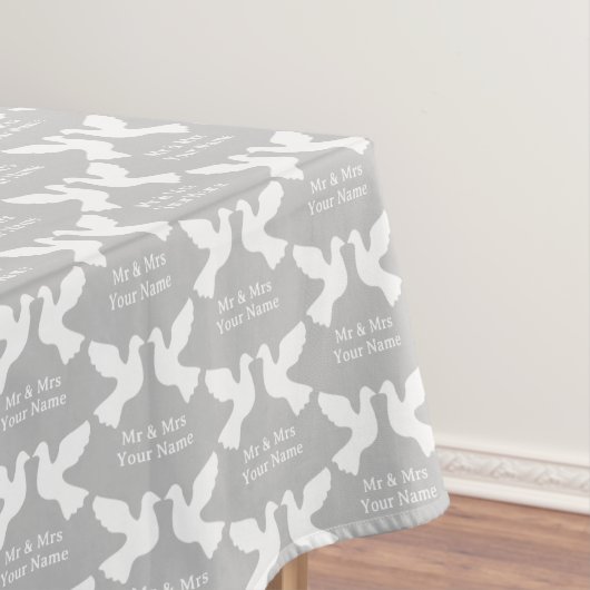 Eigen tafelkleden voor heren en mevrouw bruiloft (Voorbeeld)