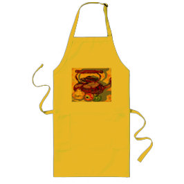 Eigen tea kettle met lang Schort, met fruit Schort