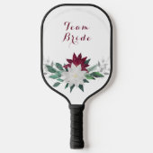 Eigen team Bride Greenery Floral Wedding Pickleball Paddle (Voorkant)