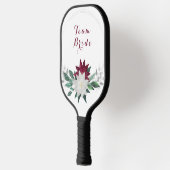 Eigen team Bride Greenery Floral Wedding Pickleball Paddle (Links)
