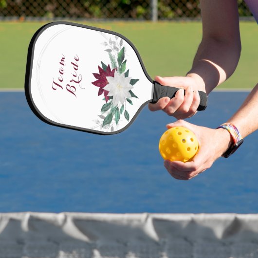 Eigen team Bride Greenery Floral Wedding Pickleball Paddle (Insitu)
