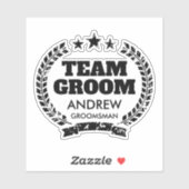 Eigen team vinylstickers voor groomsmen sticker (Vel)