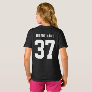 Eigen team voor- en achtersport levensstijl t-shirt
