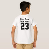 Eigen teamnaam nummer Kinder sport Jersey T-shirt (Achterkant volledig)