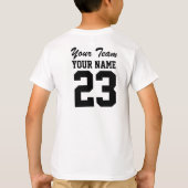 Eigen teamnaam nummer Kinder sport Jersey T-shirt (Achterkant)