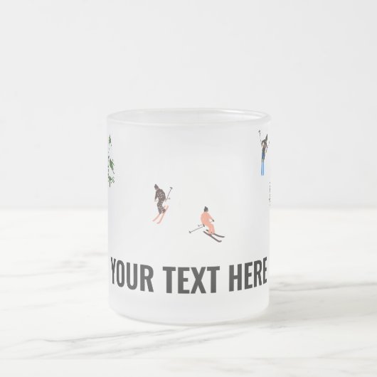 Eigen tekst Alpiene skiers Skiing Skier Ski Matglas Koffiemok (Center)