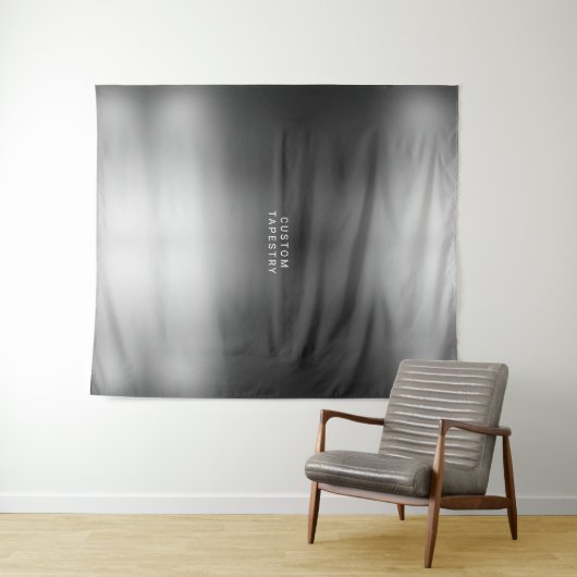 Eigen tekst en afbeelding eenvoudige zilvergrijze  wandkleed (In Situ (horizontaal))