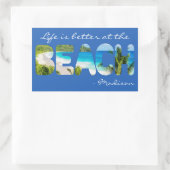 Eigen tekst en kleur BACH Rechthoekige Sticker (Tas)