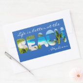 Eigen tekst en kleur BACH Rechthoekige Sticker (Envelop)