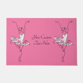 Eigen tekst en kleur Ballerina-deurmat Deurmat