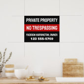 Eigen tekst en kleur privé-bezit poster (Keuken)