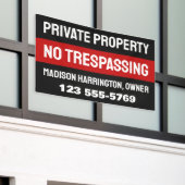 Eigen tekst en kleur privé-bezit spandoek (Buitenkant Gebouw)