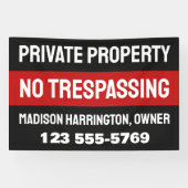 Eigen tekst en kleur privé-bezit spandoek (Horizontaal)