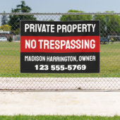 Eigen tekst en kleur privé-bezit spandoek (Insitu)