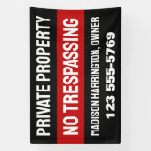 Eigen tekst en kleur privé-bezit spandoek (Verticaal)