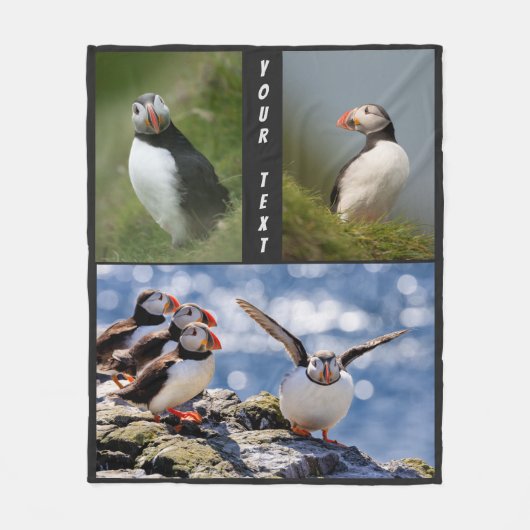 Eigen tekst en kleur Puffins dekens (Voorkant)