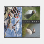 Eigen tekst en kleur Puffins dekens (Voorkant (Horizontaal))