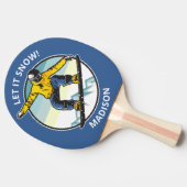Eigen tekst en naam SNOWBOARDER Tafeltennisbatje (Zijkant)