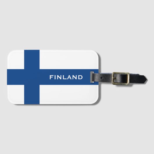 Eigen tekst FINLAND Bagagelabel (Voorkant (horizontaal))