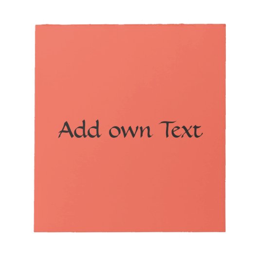 Eigen tekst Gedrukte stijlvolle Oranje rode achter Notitieblok (Voorkant)