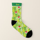Eigen tekst, groene 🎄 die Kerstmis 🎾 tennis smas Sokken (Rechts - buiten)
