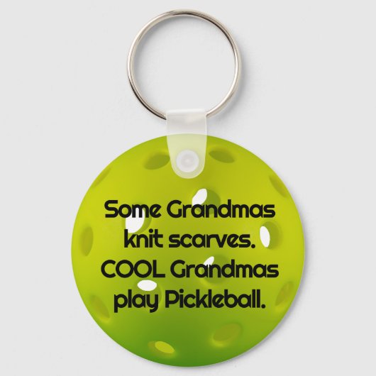 Eigen tekst Groene realistische pickleball Sleutelhanger (Voorkant)