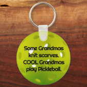 Eigen tekst Groene realistische pickleball Sleutelhanger (Voorkant)