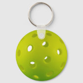 Eigen tekst Groene realistische pickleball Sleutelhanger (Achterkant)