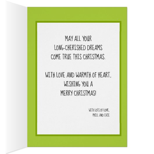 Eigen tekst groene tennis bauge kerstmis (Binnen (Rechts))