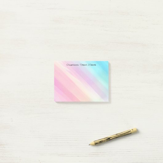 Eigen Tekst | Grote pastellijnen Post-it® Notes (Op bureau)