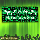 Eigen tekst Ierse partij St. Patrick's Day Shamroc Spandoek