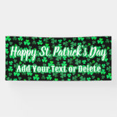 Eigen tekst Ierse partij St. Patrick's Day Shamroc Spandoek (Horizontaal)